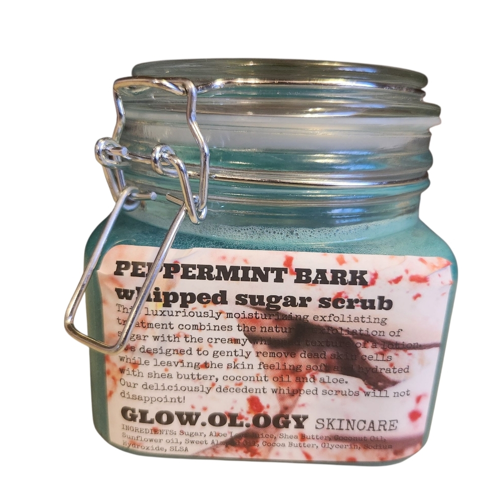 Peppermint Bark Whipped Sugar Scrub - Blue